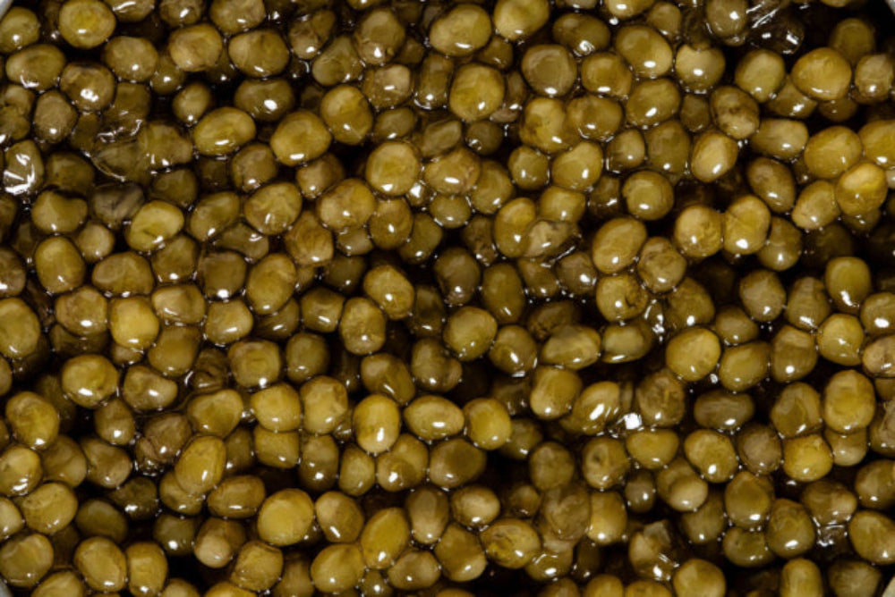 Close-up of Imperial Osetra caviar showing the pearls ultra up close.